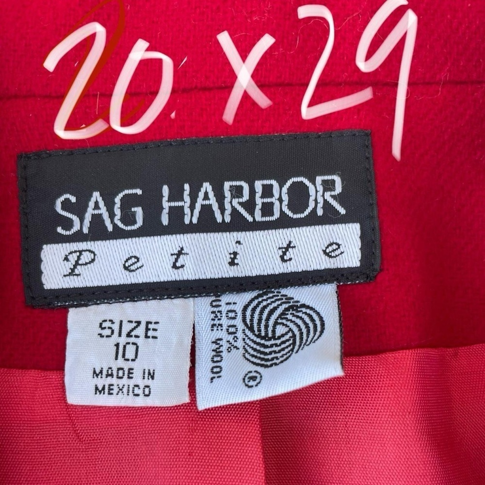 Sag harbor Red vintage wool blazer sz medium womens / ptp 20 in, length 29 in - Picture 6 of 6